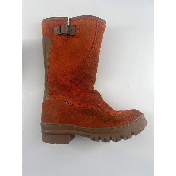 Keen Wilamette Mid Calf Boots Womens Size 6.5 Orange Suede Waterproof Pull On - Picture 7 of 10